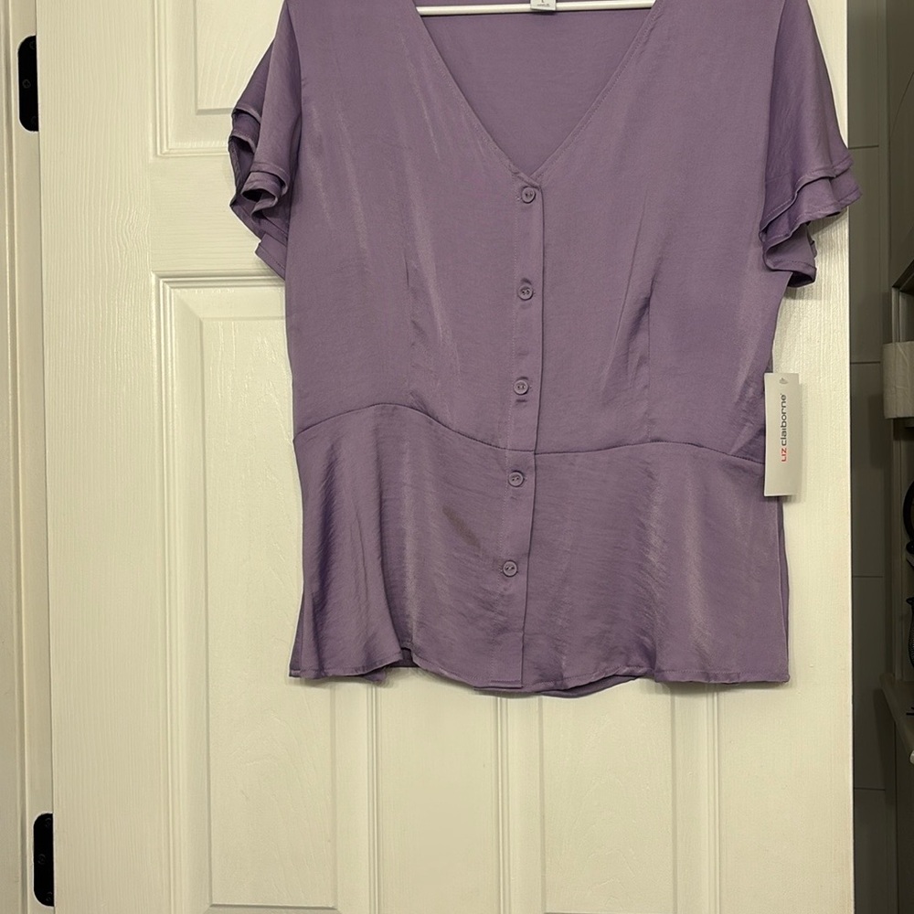 Liz Claiborne peplum style top